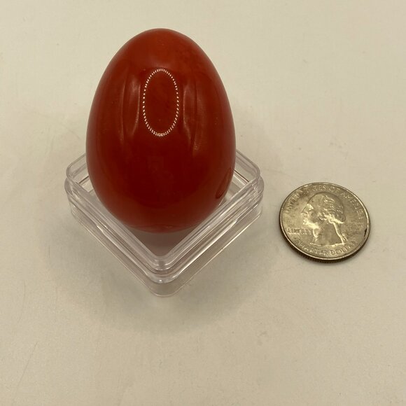 TWO Genuine Cherry Quartz Eggs Natural Quartz Solid Quartz EggS NEW - Picture 2 of 8